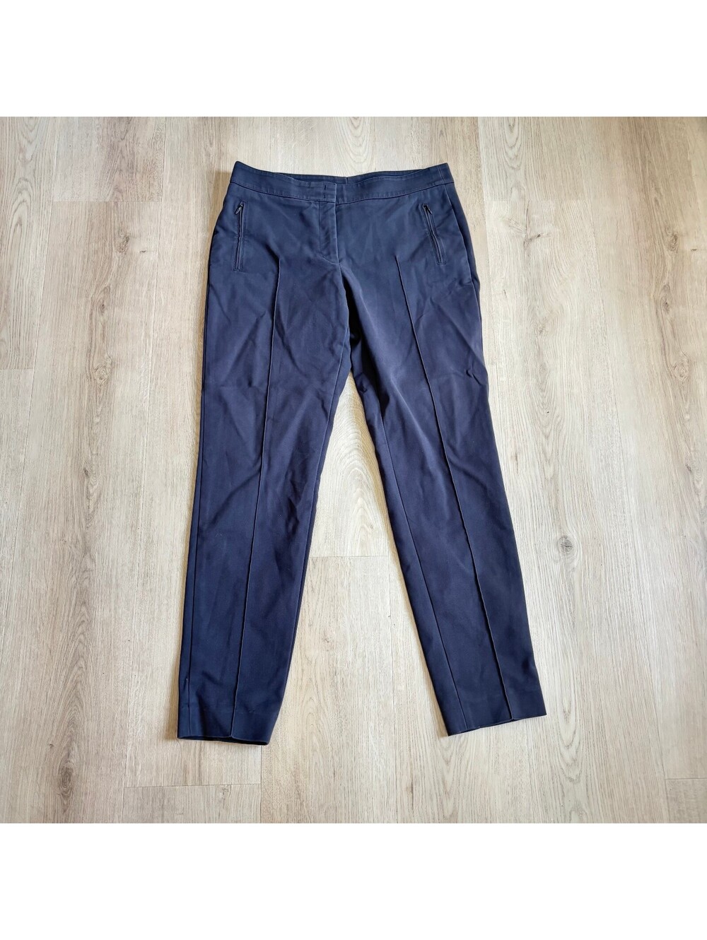 Akris Punto EUC Women's Black Cotton Blend Pintuck Pants Size 6